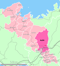 Elhelyezkedése Kiotó térképén
