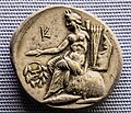 Kyzikos - 400-300 BC - silver tetradrachm - head of Kore Soteira - Apollon Kitharoidos - München SMS