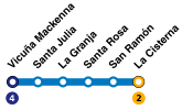 Línea 4A del Metro de Santiago.svg