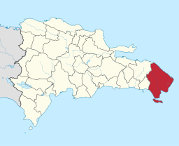 Provinsens läge i Dominikanska republiken