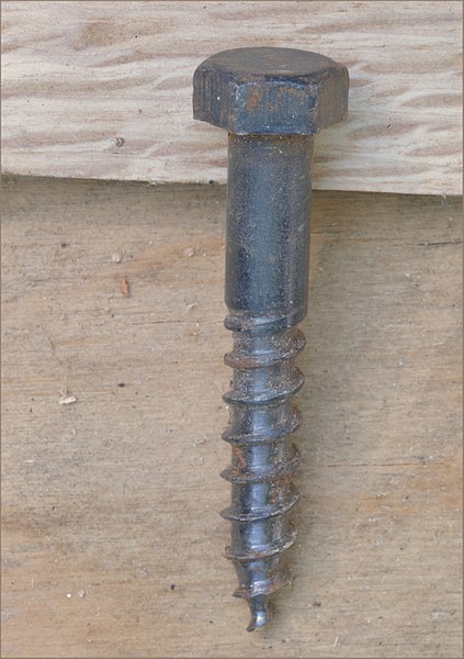 Lag screw, also called a lag bolt