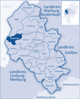 Kaart van Breitscheid
