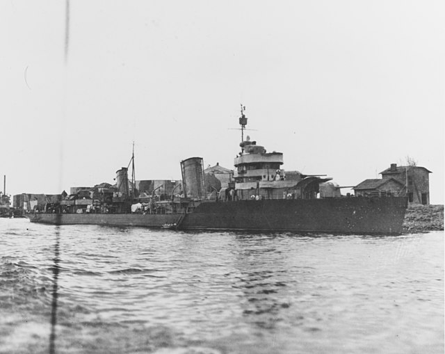 Leningrad-class destroyer Leningrad in Leningrad, June 1944