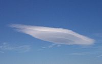 Lenticular clouds have been reported as UFOs due to their peculiar shape. Lenticulariswolke.jpg