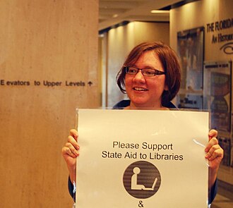 A librarian advocates for state aid Library advocacy.jpg