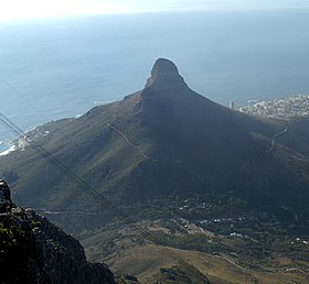 Lion's Head sett fra Table Mountain