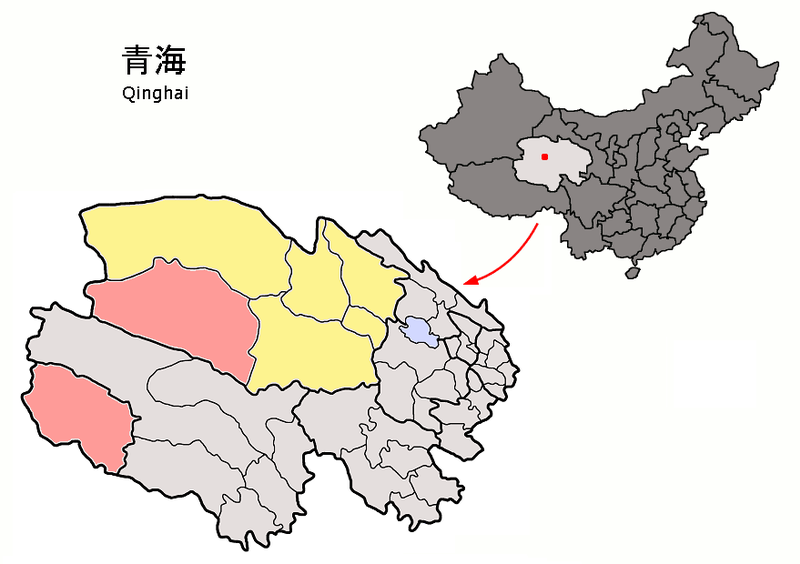 File:Location of Golmud within Qinghai (China).png