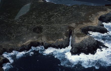 Aerial view of the Loch Vennachar wreck site, Kangaroo Island, South Australia.