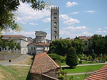 Blick auf Lucca, vom Stadtwall aus gesehen