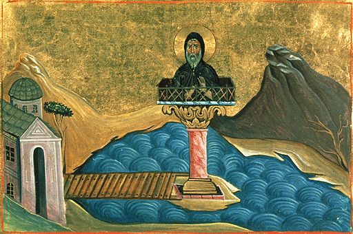 Luke the Stylites (Menologion of Basil II)