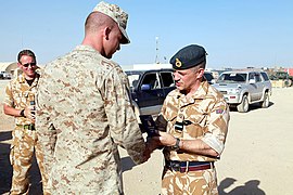 Desert Combat Dress worn with an RAF beret and stable belt