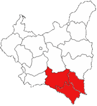 Eastern Lesser Poland / Eastern Galicia: Lwow (Lviv), Tarnopol (Ternopil) and Stanislawow (Stanyslaviv, now Ivano-Frankivsk) Voivodeships - territories inhabited by the Ukrainian minority in the Second Polish Republic and affected by the pacification in 1930 Malopolska Wschodnia.png