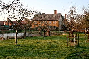 Medieval fish pond still in use today at Long Clawson, Leicestershire