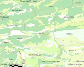 Mapa obce Andon