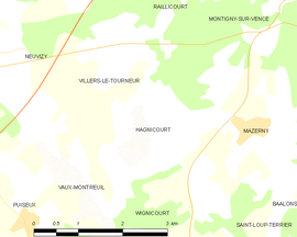 Mapa obce Hagnicourt