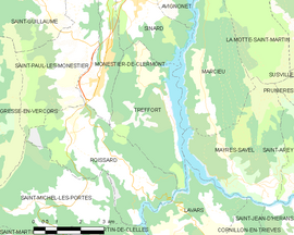 Mapa obce Treffort