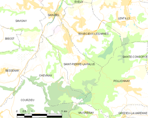 Poziția localității Saint-Pierre-la-Palud