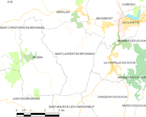 Poziția localității Saint-Laurent-en-Brionnais