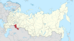 Orenburg oblasts placering i Rusland