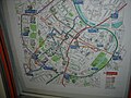 Mapa centra Vídne na nástupištích metra