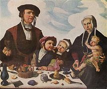 Retrato de familia, de Maarten van Heemskerck, antes de 1532.