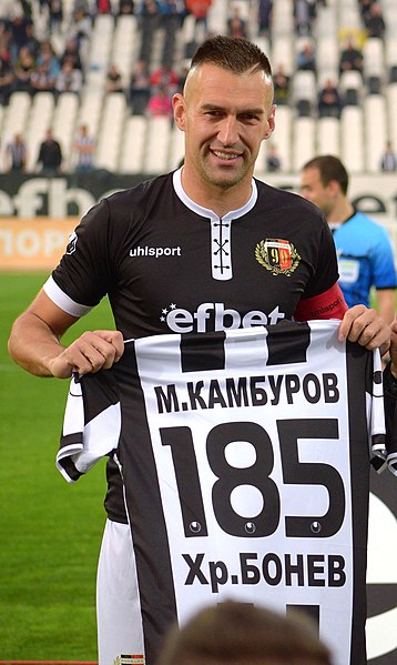 Martin Kamburov is the all-time top goalscorer in First League with 256 goals