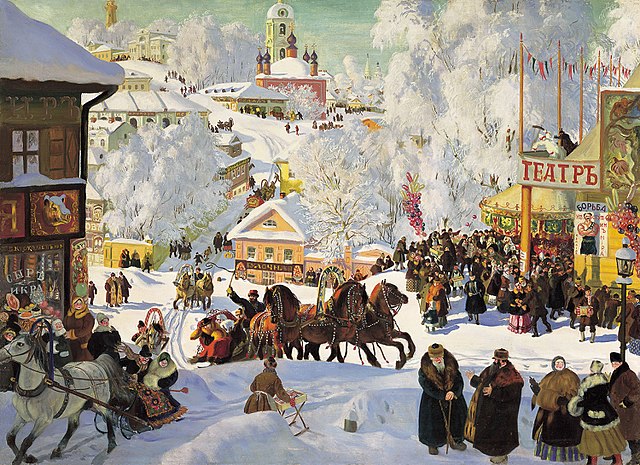 Прослава Масленице, Борис Кустодијев 1919.