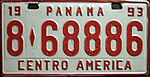 Matrícula automovilística Panamá 1993 8♦68886 Centroamérica Flickr - woody1778a.jpg