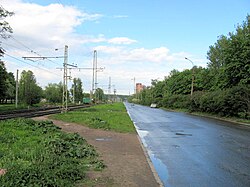 Calle Matros Zheleznyak, vista hacia la calle Lanskaya desde la intersección con Novosibirskaya