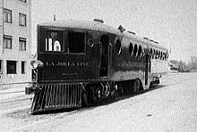 A McKeen car belonging to the Los Angeles and San Diego Beach Railway, the "La Jolla Line". McKeen car 2.jpg