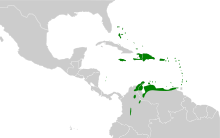 Melanospiza bicolor map.svg