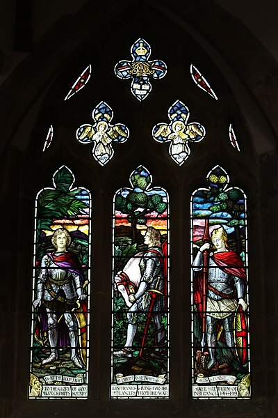 File:Memorial window for Major C.H. Phipps Hornby in St Michael and All Angels' Church, Somerton.JPG