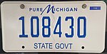 Michigan 2013-present State Gov't License Plate.jpg