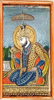 Thumbnail for File:Miniature painting of Ahmad Shah Abdali (also known as Ahmad Shah Durrani) painted in Lucknow, ca.1820.jpg