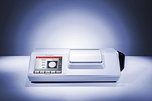 Modern automatic polarimeter with touchscreen and camera image of filled sample cell. Modular circular polarimeter.jpg