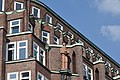 Deutsch: Detailaufnahme des Montanhofs in Hamburg-Altstadt. This is a photograph of an architectural monument. It is on the list of cultural monuments of Hamburg, no. 684.