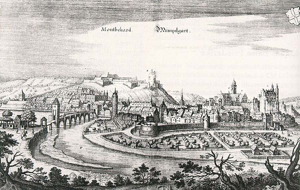 View of Montbéliard – Mümpelgart, c. 1600.