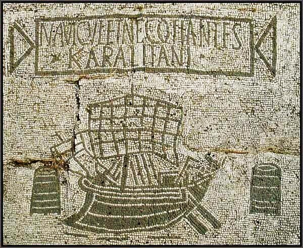 Karalitan ship owners and traders, mosaic in Ostia Antica