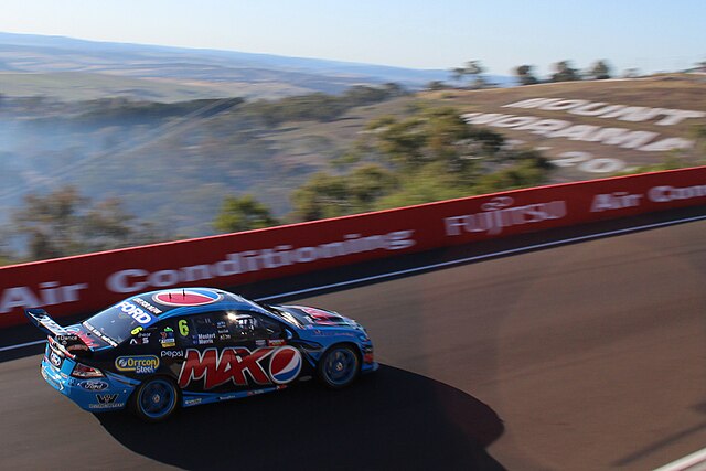 Chaz Mostert on the run between Quarry Corner and Reid Park