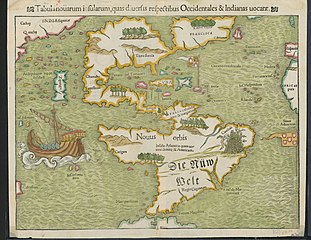 Tabula Novarum Insularum, 1540