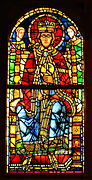Karel Veliki iz romanskega okna v katedrali v Strasbourgu