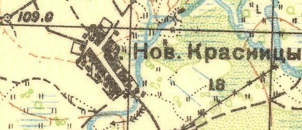 План деревни Новые Красницы. 1930 год