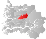 Mapa do condado de Sogn og Fjordane com Jølster em destaque.