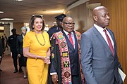 Pelosi led a U.S. congressional delegation to Ghana (31 July 2019)