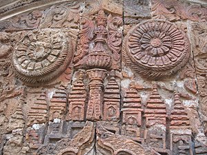 Terracotta carvings in a Nanoor temple Nanoor terracota.jpg