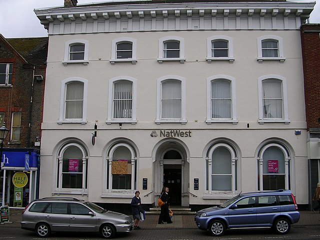 The NatWest branch at Leighton Buzzard, Bedfordshire, an example of Neo-Renaissance architecture