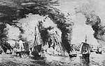 Naval warfare between the imperial Qing army and Taiping rebels