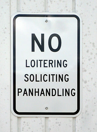 <span class="mw-page-title-main">Loitering</span> To remain in a place without an apparent purpose