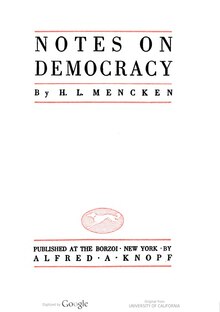 Notes on democracy - 1926.djvu