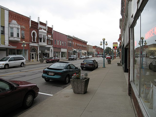 Water Street runs concurrently with State Routes 105 and 163 in downtown Oak Harbor